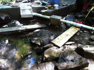 Beginning of penstock