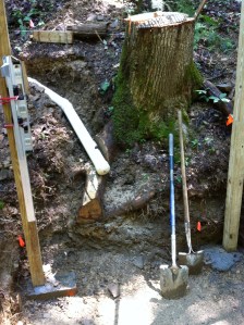 Penstock headed towards powerhouse hole.