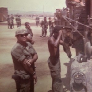 Jose, watching us load onto trucks after standown on LZ Bronco